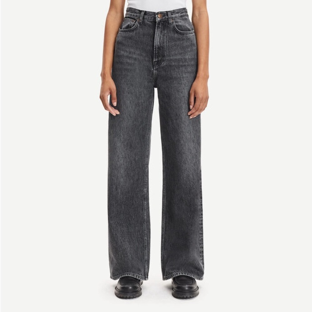 High Waisted Samsoe Rebecca jeans (charcoal)